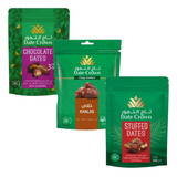 Tâmaras Khalas Combo Degustação Natural Com Chocolate E Nut
