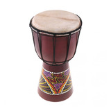 Tambor Africano Musical Tradicional De 6 Polegadas Esculpid