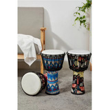 Tambor Africano Portátil Com Padrões De Djembe Africanos Art