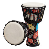 Tambor Africano Portátil Com Padrões De Djembe Africanos