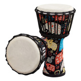 Tambor Africano Portátil Com Padrões De Djembe Africanos