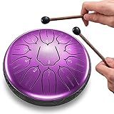 Tambor De Língua De Aço 15 Cm 11 Notas LEKATO Steel Drum D Major Beginner Hand Drum Percussão Para Crianças Educação Musical Zen Meditação Yoga Para Adultos E Crianças