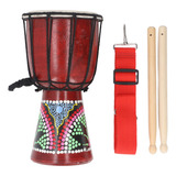 Tambor De Mão Africano Djembe 4 Polegadas Com Padrão Pintado