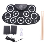 Tambor Eletrônico Portátil Hand Roll Drum Para Outdoor Elect