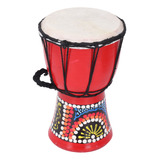Tambor Pintado À Mão Djembe African 4 Polegadas Com Padrão D