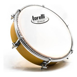 Tamborim C Corpo Injetado Pele Leitosa Torelli Tt 404 Nat