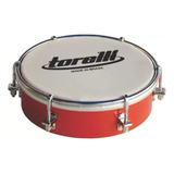 Tamborim C Corpo Injetado Pele Leitosa Torelli Tt 404 Verm