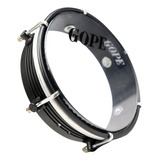 Tamborim Gope 6 Pol  Aluminio Preto Pele Cristal Oferta