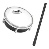 Tamborim Torelli Tt 404 Injetado Pele Leitosa Corpo Preto