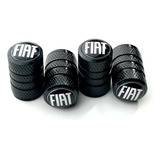 Tampa Bico Pito Válvulas Roda Ar Pneu Emblema Fiat Preto