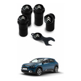 Tampa Bico Valvula Antifurto Pneu Capa Preto Citroen Cactus