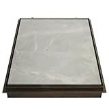 Tampa Casa De Máquina Para Piscina Oculta 80 X 80 Cm Grelha Invisivel Marrom