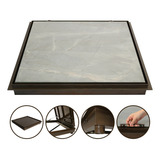 Tampa Casa De Maquina Rebaixada Em Aluminio 110x110 Cm Cor Marrom escuro Art Ralos