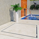 Tampa Casa De Maquinas 90x90 Rebaixada Articulada Invisível Cor Bege Martelado 371901