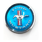 Tampa Central De Roda Ford Mustang Antigo Azul 64mm