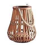 Tampa Da Lâmpada Lanternas De Velas Penduradas Lâmpada Decorativa Protetor De Gaiola De Lâmpada Lanterna Portátil Retrô Lanterna De Vela Led Rattan Candeeiro De Vime Natural Bambu