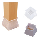 Tampa De Pé De Mesa cadeira Proteção Silicone Quadrada 50pcs