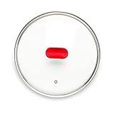 Tampa De Vidro Ichef Polishop Shark Series 20Cm Vermelha Vermelho