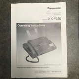 Tampa Manual E Guia Do Papel Fax Panasonic Kx f230