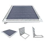 Tampa Piscina Ventilada Casa Máquina 80x80cm Rebaixo Cinza