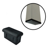 Tampa Plástica Metalon 40x20 Ponteira Interna Preta 250 Pçs Cor Preto