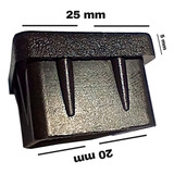 Tampa Plásticas Metalon 25x25 Preta Ponteira Interna 100 Und