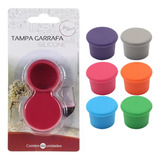 Tampa Rolha Silicone Garrafa De Vinho Reutilizável Kit C 2