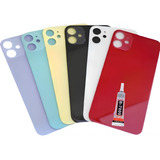 Tampa Traseira Fundo Vidro Para iPhone 11 Furo Maior Cola