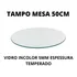 Tampo De Vidro 50cm X 5mm Para Mesa Temperado Transparente Cor Incolor