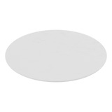 Tampo Oval 140x90cm Laca Branca Com Vidro