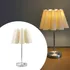 Tangerina Mca 52433cuppetala Bege Abajur Luminaria De Mesa Escovado Cabeceira Lateral De Cama Sala De Estar Em Aluminio Com Cupula De Petala Tecido Algodao Soquete E27 Tensao Bivolt 110v/220v