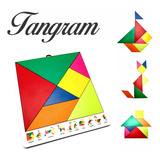 Tangram Jogo Madeira Brinquedo Educativo Escolar Pedagógico