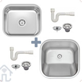 Tanque 40x40 Fosco Cuba Standard 40x34x14 Tramontina Sifão Cor Inox