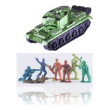Tanque Blindado Soldadinho Plástico Exército Brinquedo