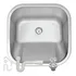 Tanque Cuba Tramontina Pequeno 40x40 Fosco 23 Litros   Sifão Cor Inox
