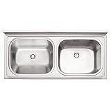 Tanque Duplo De Apoio Em Aço Inox Acetinado 120X55cm Tramontina 94406117