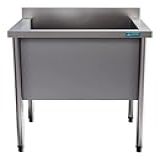 Tanque Industrial Em Aço Inox 60x60x85 Aço Rio