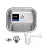 Tanque Inox Encaixe 34l Acetinado 50cm X 40cm Tramontina Cor