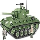TANQUE MILITAR AMERICANO M24 CHAFFEE BLOCOS PARA MONTAR COM 590 PCS