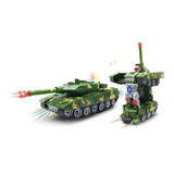 Tanque Militar Transformers Robô Com Luz E Som 