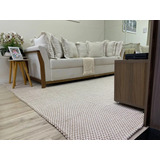 Tapete Artesanal 2 0m X 2 5m Sala Moderno Algodão Caramelo