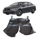Tapete Assoalho Honda New Civic 2013 2016 Preto Fosco Luxo