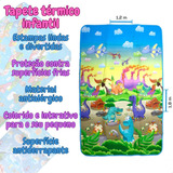 Tapete Atividade Infantil Termico 1 80mx 1 20m Grande Bebê Dupla Face Alfanumerico Cinza