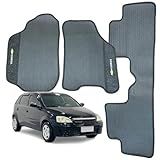 Tapete Automotivo Corsa 2002 A 2012 Borracha 3 Peças Detalhe Em Carpete Personalizado Corsa Hatch Sedan (grafite)