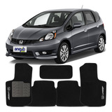Tapete Automotivo Honda Fit 2009 A 2014 Carpete Preto Jogo