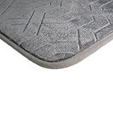 Tapete Banheiro Super Soft Para Casa Nova Super Macio Antiderrapante Absorvente Cinza Claro