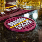 Tapete Borracha Bar Mat Duplo Malte Esteira 6 Porta Copos Cor Bordô
