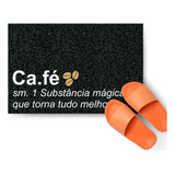 Tapete Capacho 60x40 Café Definição Cor Preto Casa Lar Porta Comprimento 60 Cm Desenho Do Tecido Trama Vinilica Emborrachado 13mm Largura 40 Cm