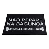 Tapete Capacho Bem Vindo De Porta Estampado Emborrachado Bagunça Do Cachorro Pet 60x40 Antiderrapante Borracha Resistente Decoração Empresa Casa Apartamento Entrada E Saída Hotel