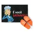 Tapete Capacho Personalizado 60x40 É Você Satanás Chaves Lar Comprimento 60 Cm Cor Preto Desenho Do Tecido Trama Vinilica Emborrachado 13mm Largura 40 Cm